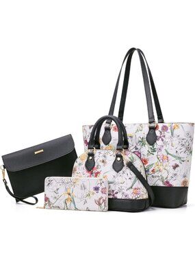 Stylish 4PCS Women’s Handbag Set - Casual Tote, Shoulder & Crossbody Bags, Gift